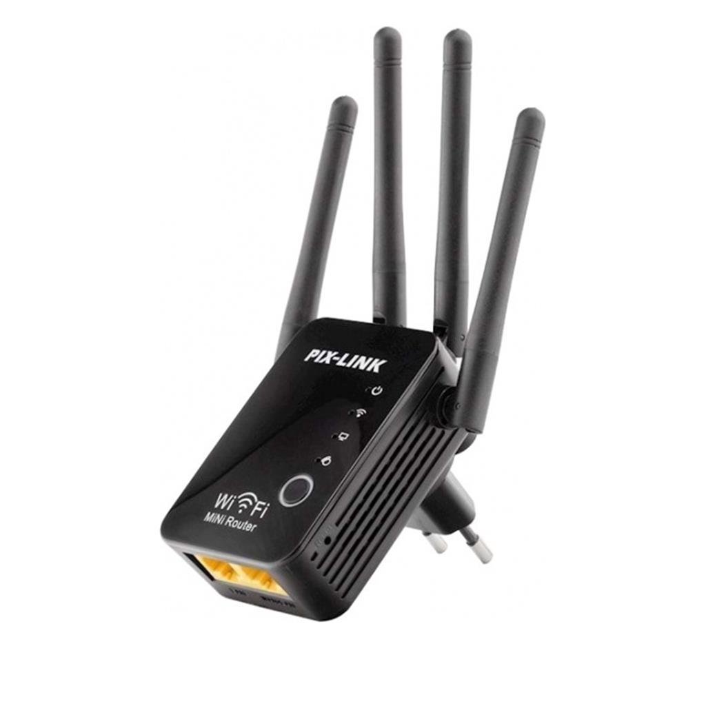 BİLİŞİM BURADA PL-8258 SİYAH Wi-Fi Repeater  Router  AP Ev Tipi Sinyal Dağıtıcı